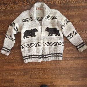WOMEN'S Medium NATIVE HANDMADE COWICHAN SWEATER